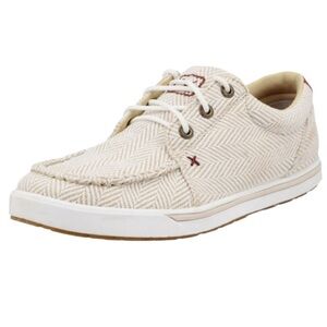 Twisted X Women’s Kicks Sand & White Ecotread Lace Up Moc Sneakers Shoes size 11